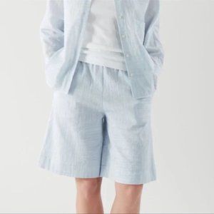 COS Striped Seersucker Bermuda Shorts - SZ Medium